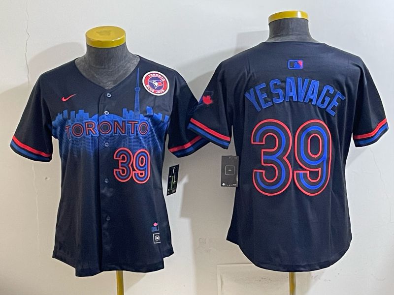 Women 2025 Nike Toronto Blue Jays #39 Yesavage Blue Game MLB Jersey 08